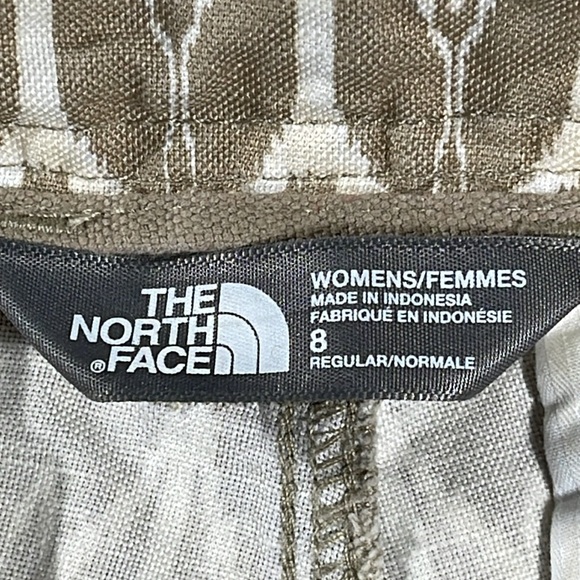 The North Face womens maywood tan white geometric linen 2.5" shorts - size 8 - Picture 4 of 10